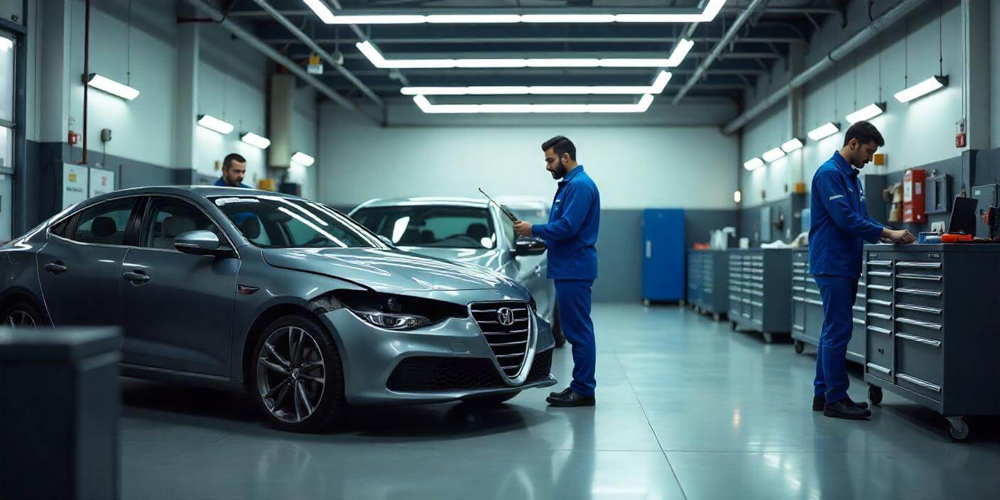 Car body repair inspection at BodyShop.AE in Dubai