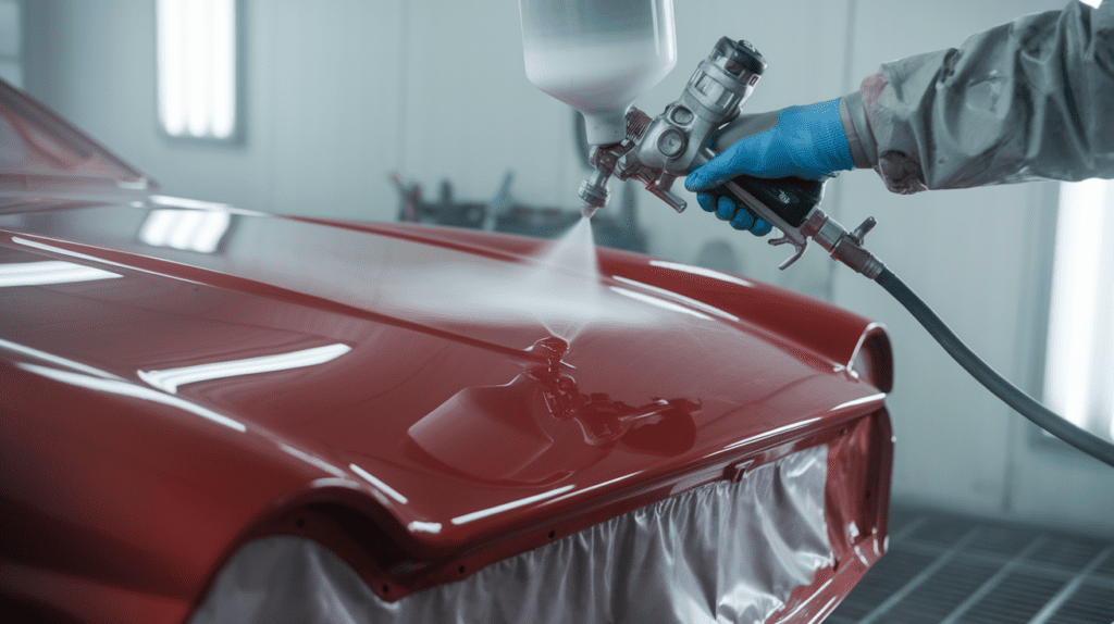 HVLP spray gun clear coat