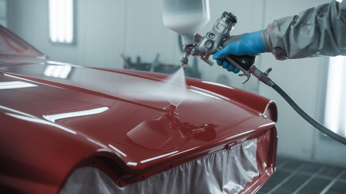 HVLP spray gun clear coat