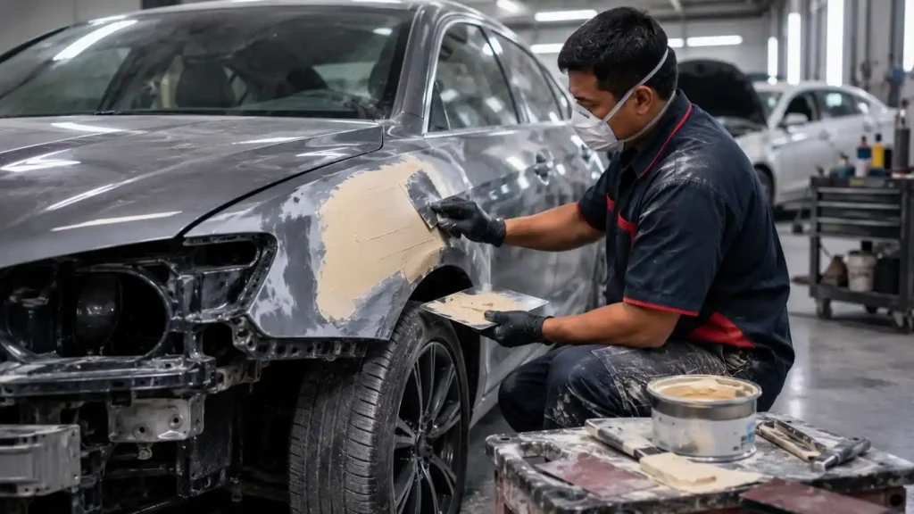 Body filler for dent repair