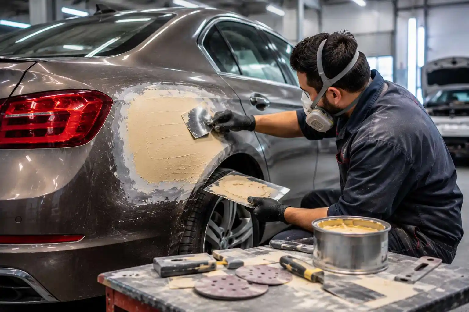 Auto body filler repair