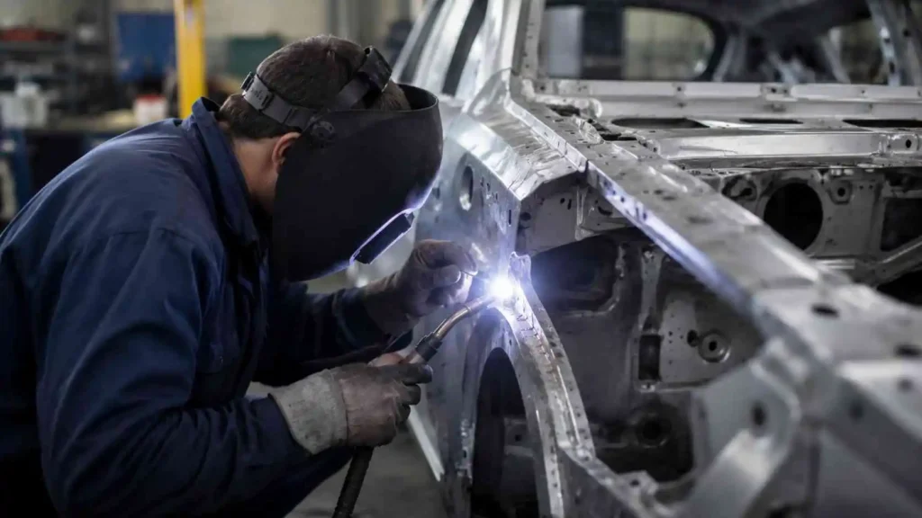 Aluminum car body welding