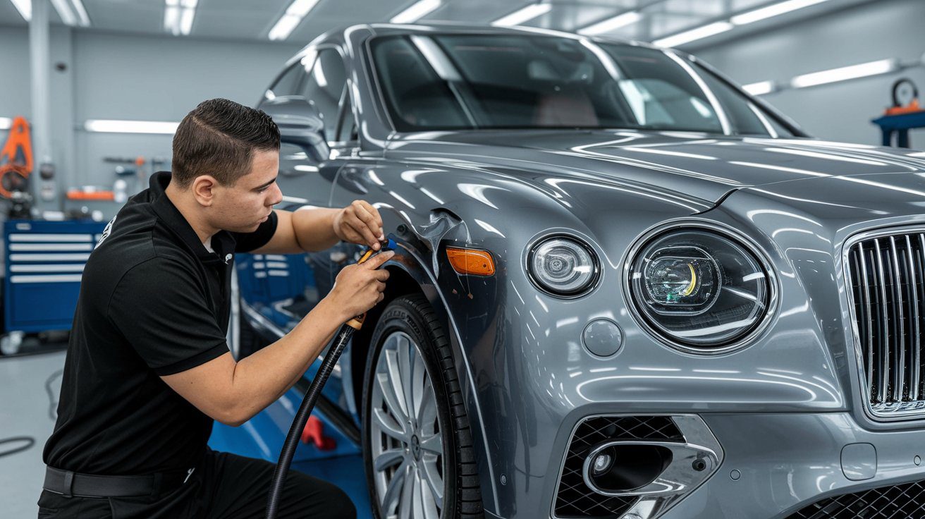 Car body dent correction