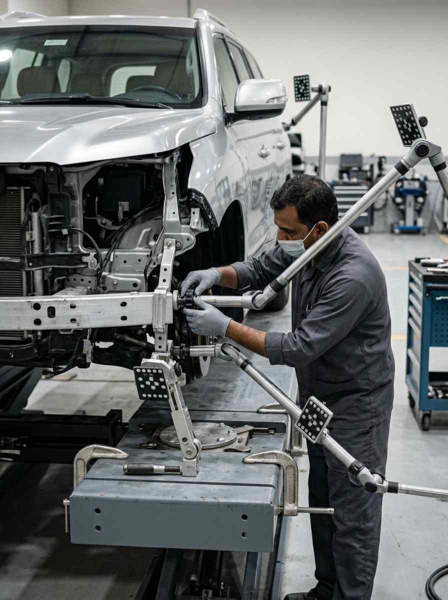 3D Chassis Measurement and Structural Alignment Inspection Three-dimensional chassis measurement and structural alignment inspection