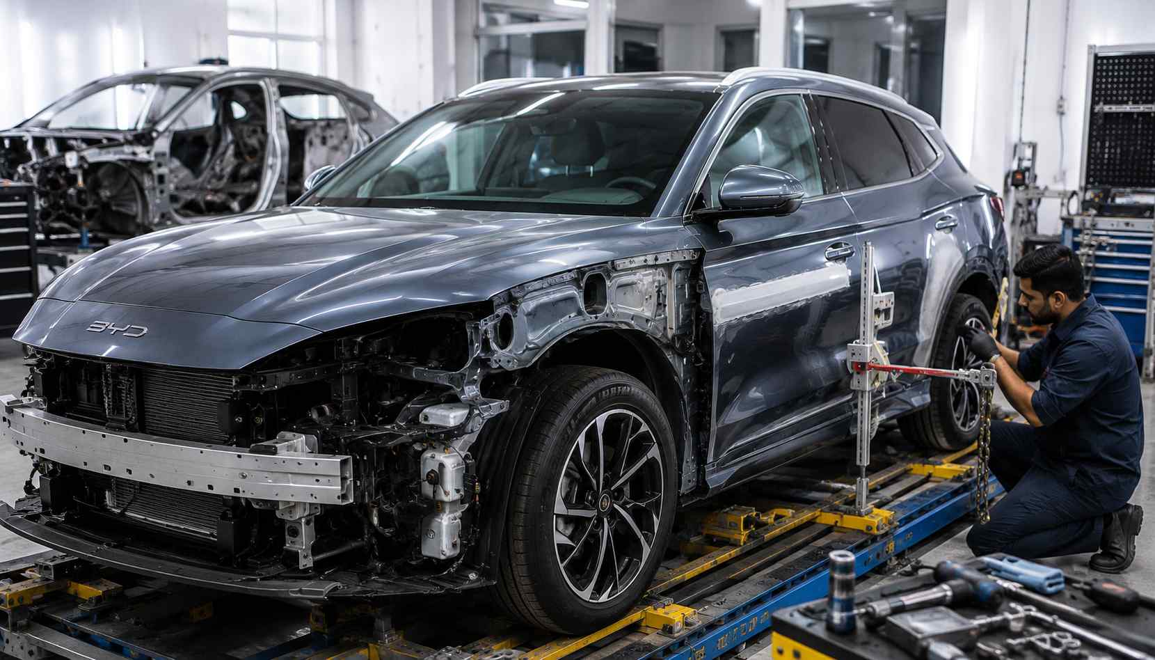 BYD Song Plus body repair Dubai collision assessment