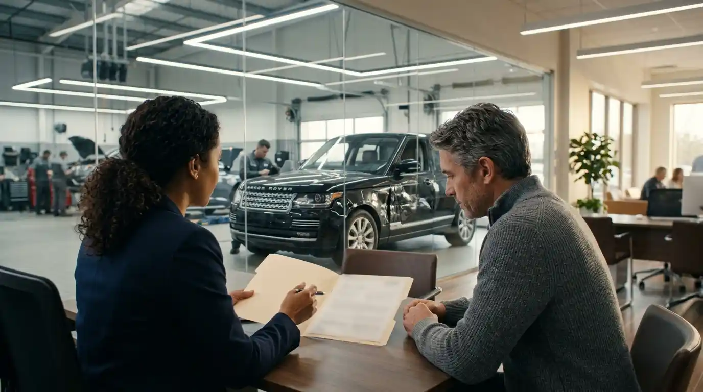 Car accident repair checklist PDF prepared with repair records for a Dubai collision claim