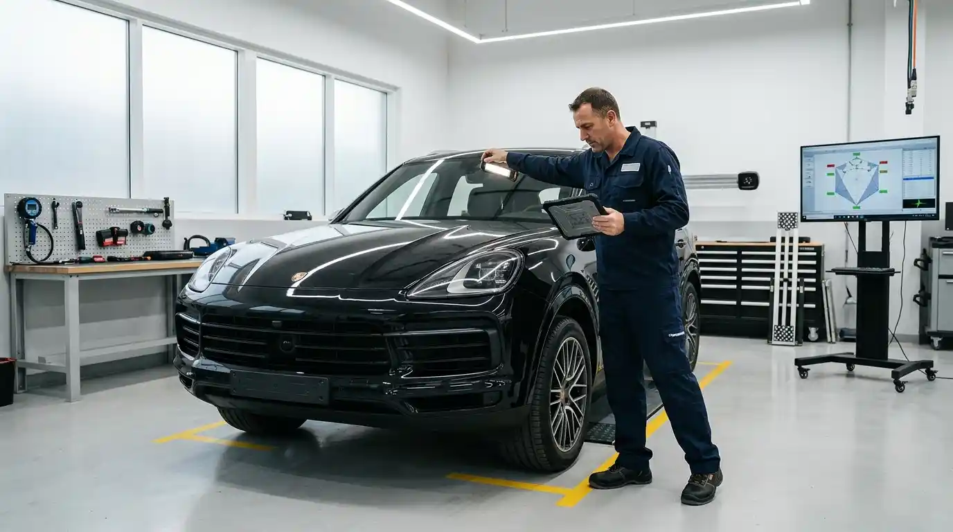 Static and Dynamic ADAS Calibration Prerequisites Static ADAS calibration targets and vehicle setup after accident repair