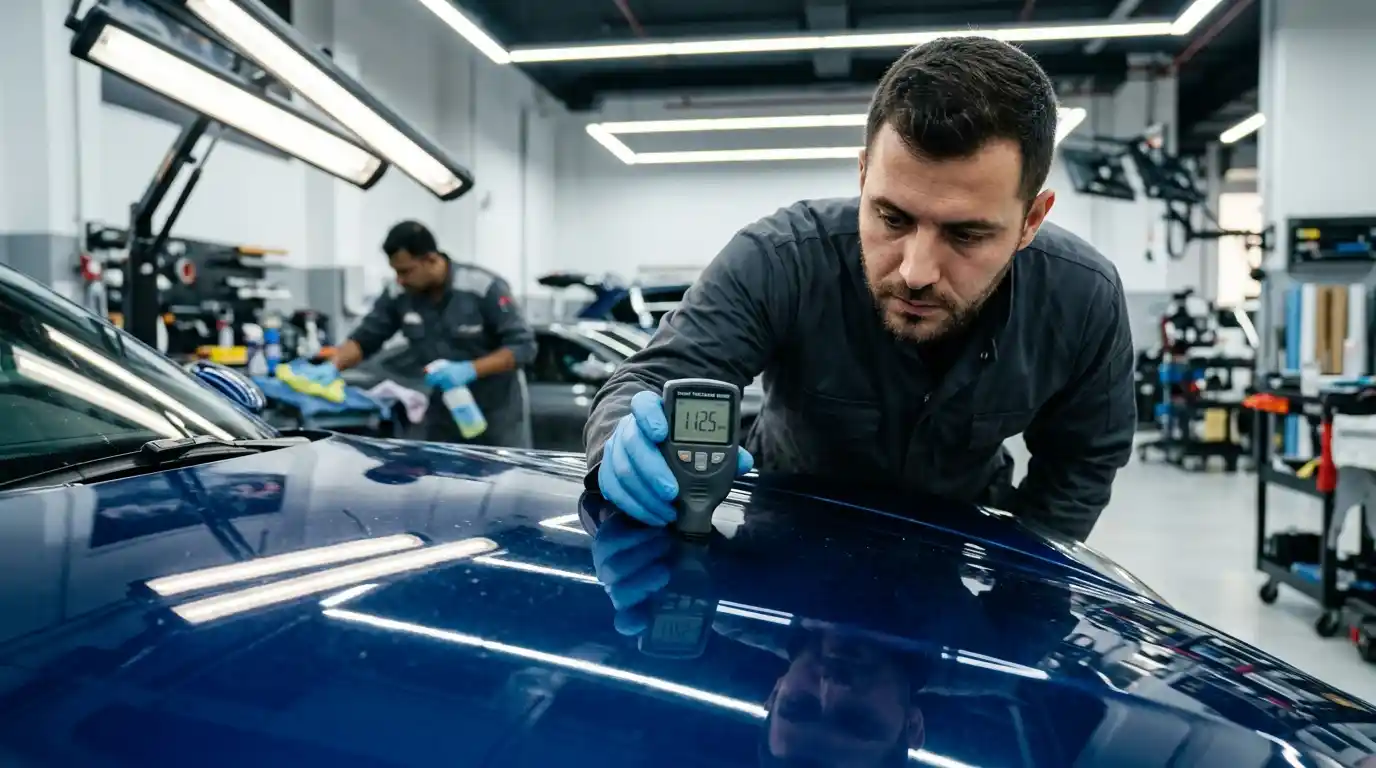 Vehicle paint compared with factory formula data after ageing and previous refinishing