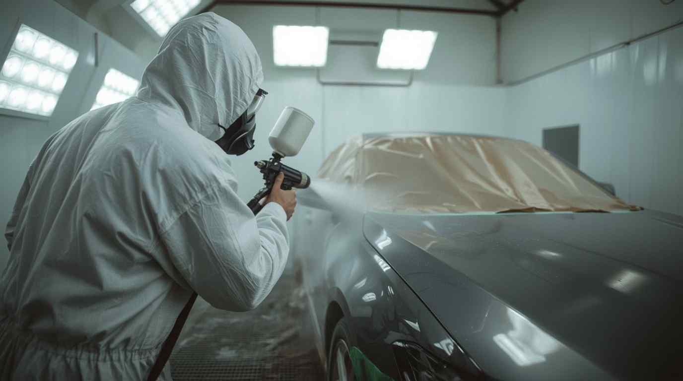 Automotive paint colour being assessed for a scratch repair match in Dubai