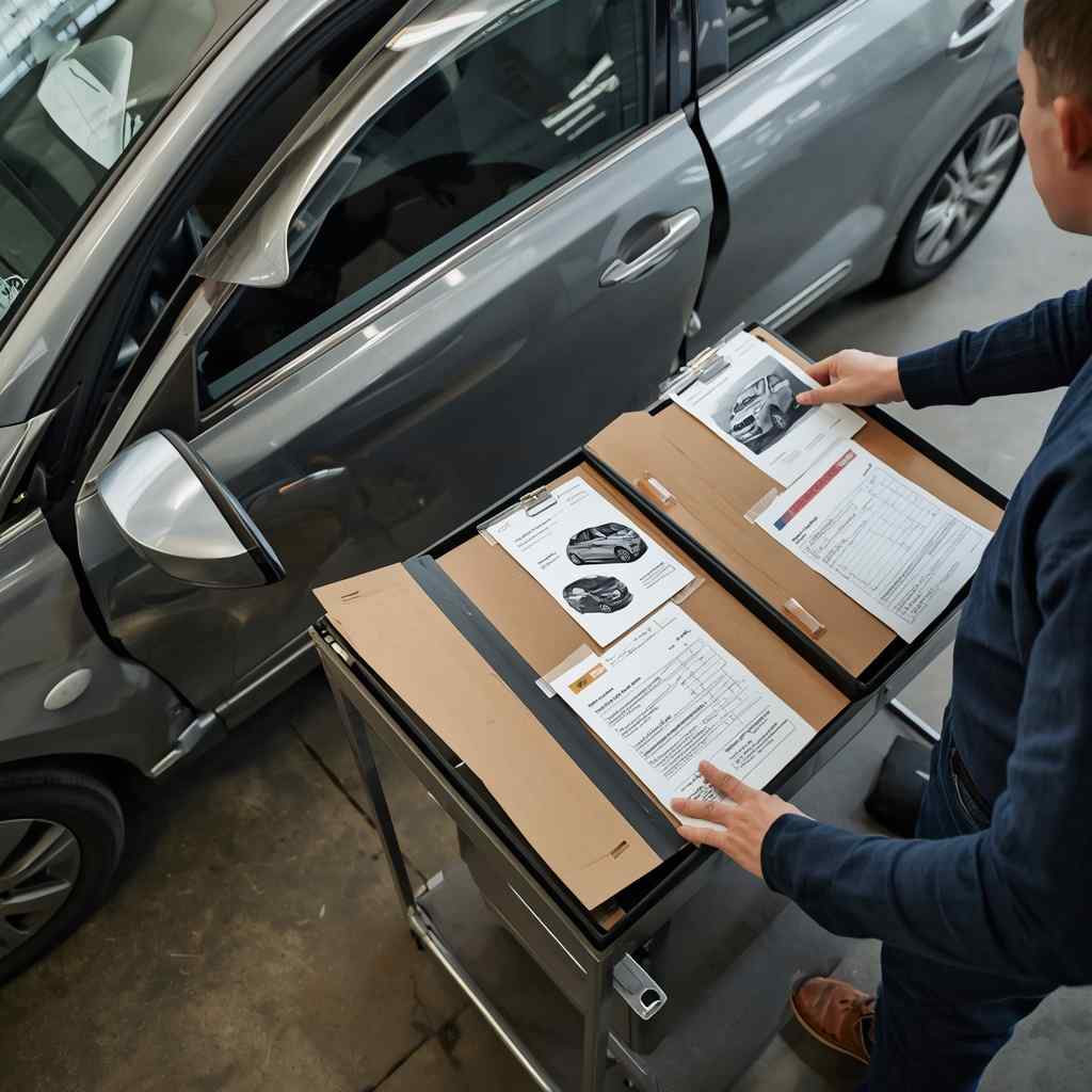 Car Damage Photos Supporting Repair Documents Car damage photographs organised to support cash insurance and repair documentation