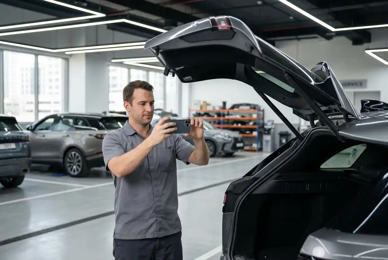 Binding tailgate movement documented with a short inspection video before repair