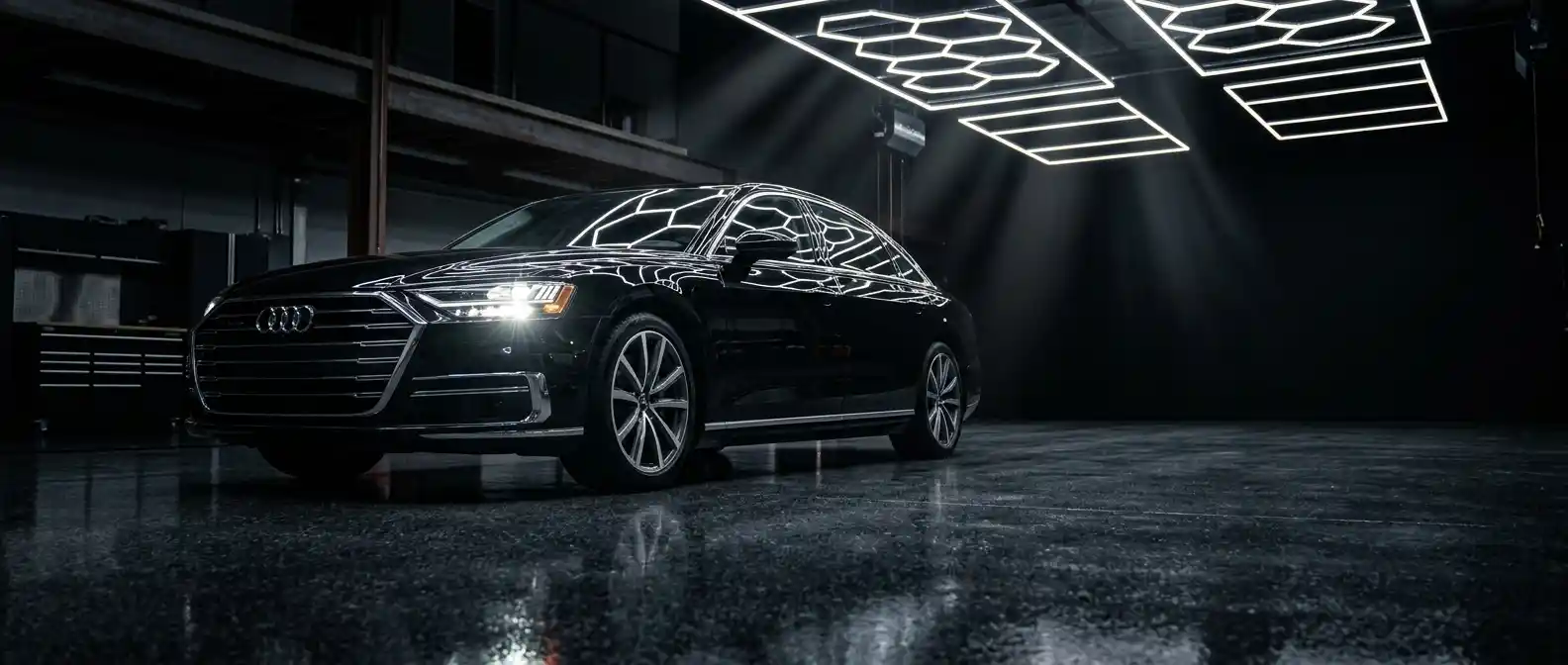 Audi A8 body repair Dubai assessment for aluminium panel structural and paint damage