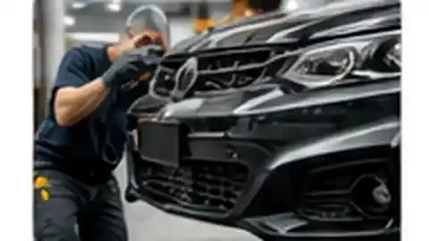 Assessment of a damaged bumper and sensor area