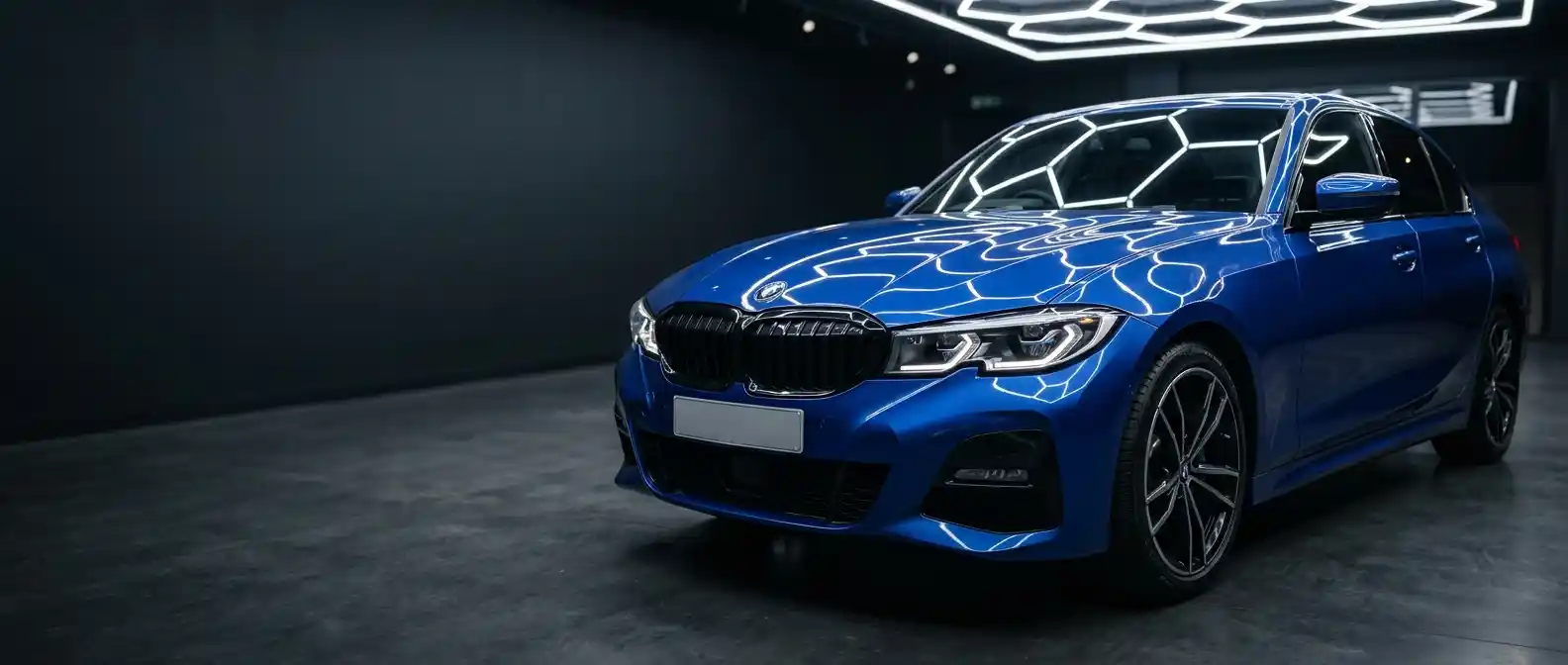 BMW 3 Series body repair inspection in a professional Dubai workshop