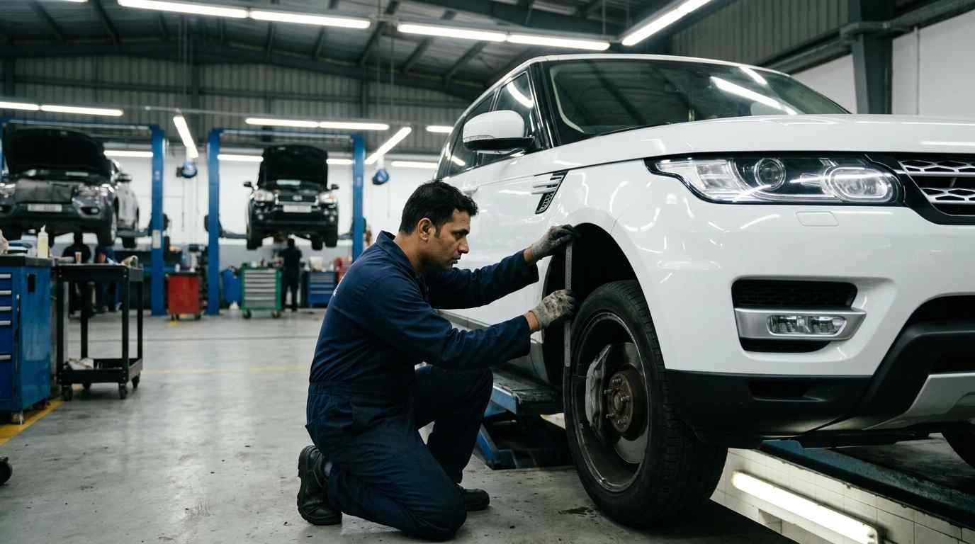 Premium vehicle accessories recorded before car body repair in Downtown Dubai