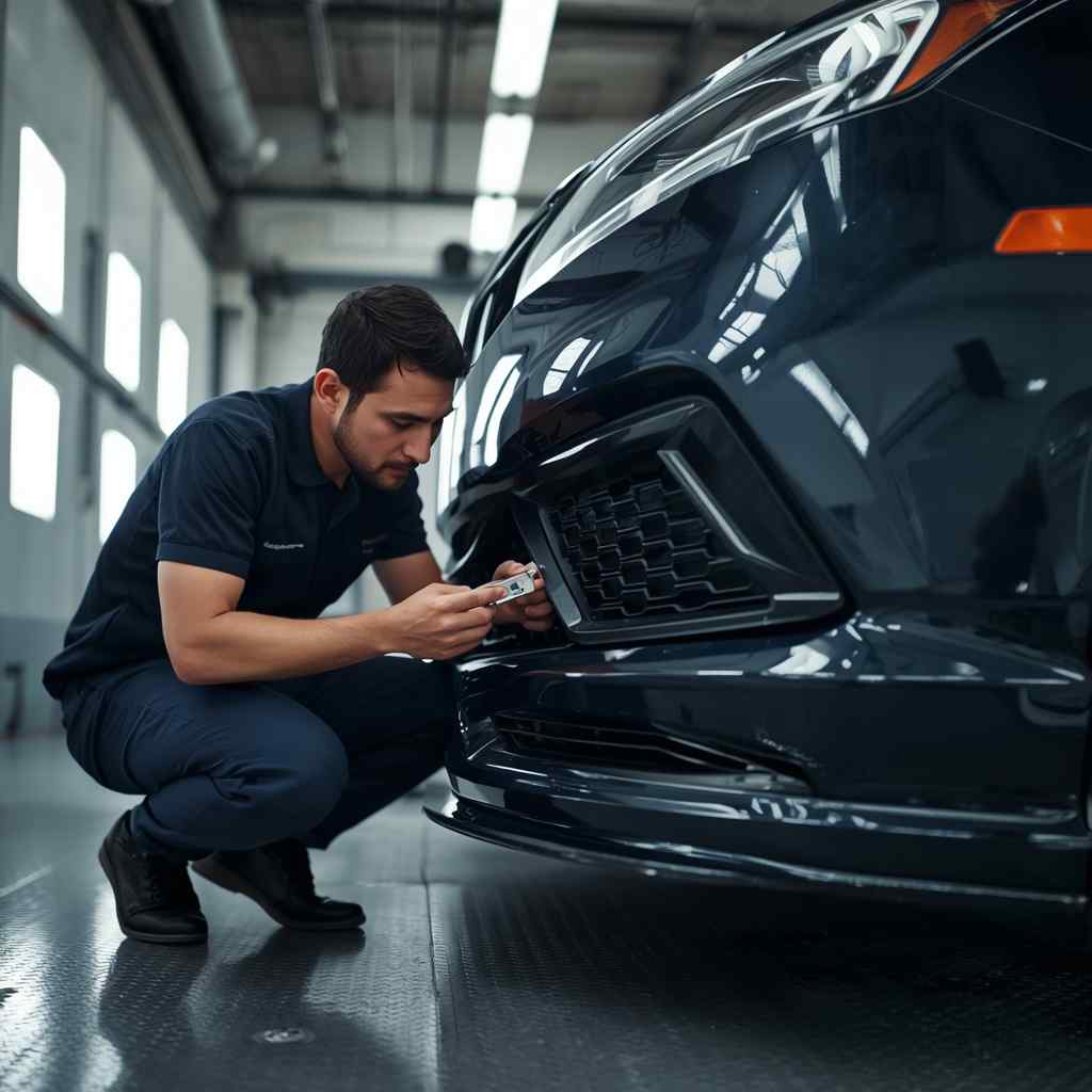 Lowest repaired point checked before vehicle return to Dubai Marina