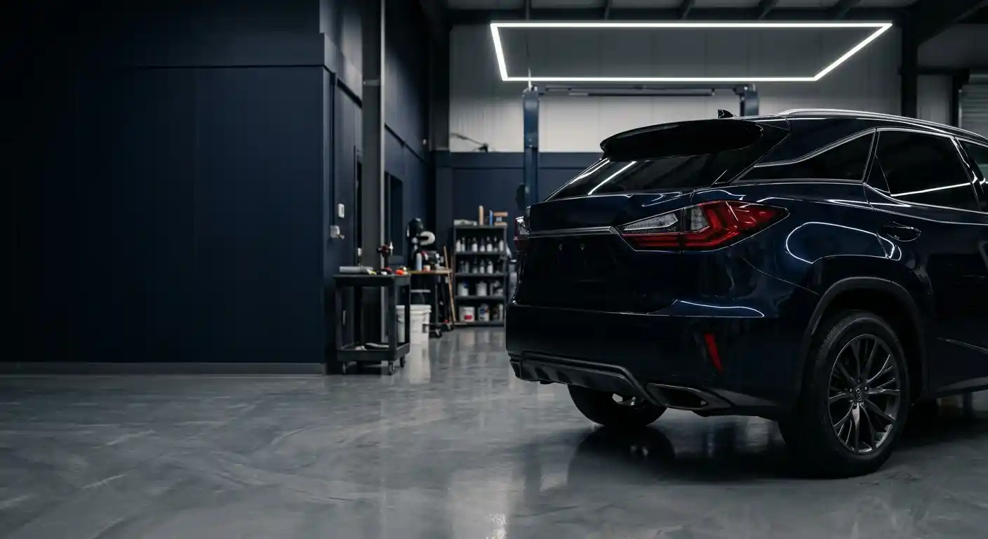 Rear Bumper Repair Dubai Hero Workshop Rear bumper repair inspection in a professional Dubai body shop