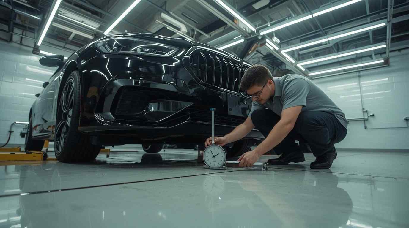 Low-speed clearance check before returning a repaired vehicle to Business Bay