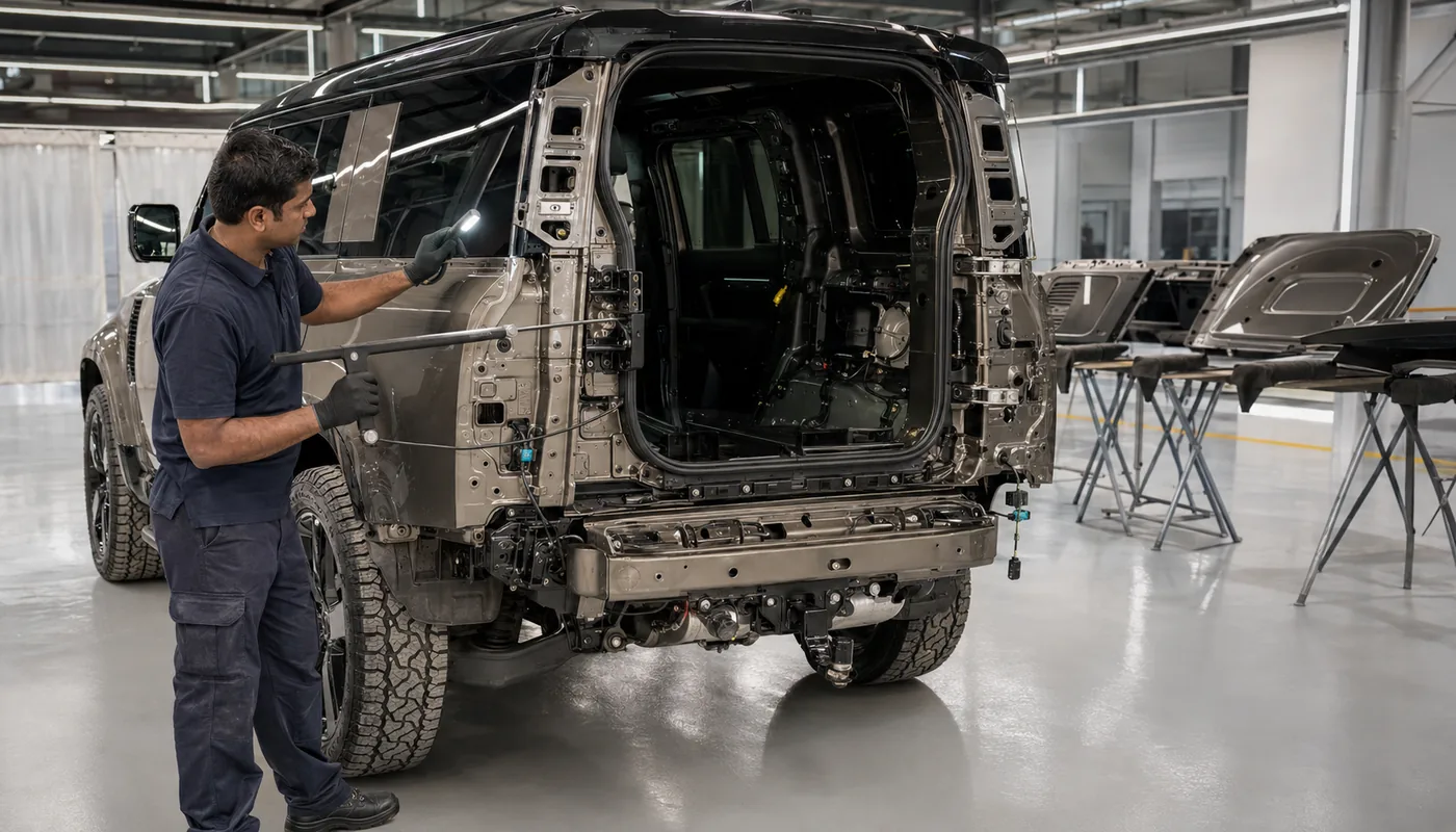 Land Rover Defender accessory impact traced through mounting points into the supporting body structure