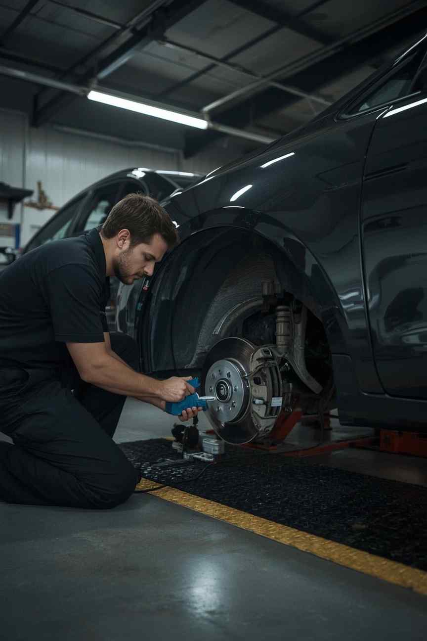 Wheel-area collision inspection before driving a damaged vehicle in Dubai
